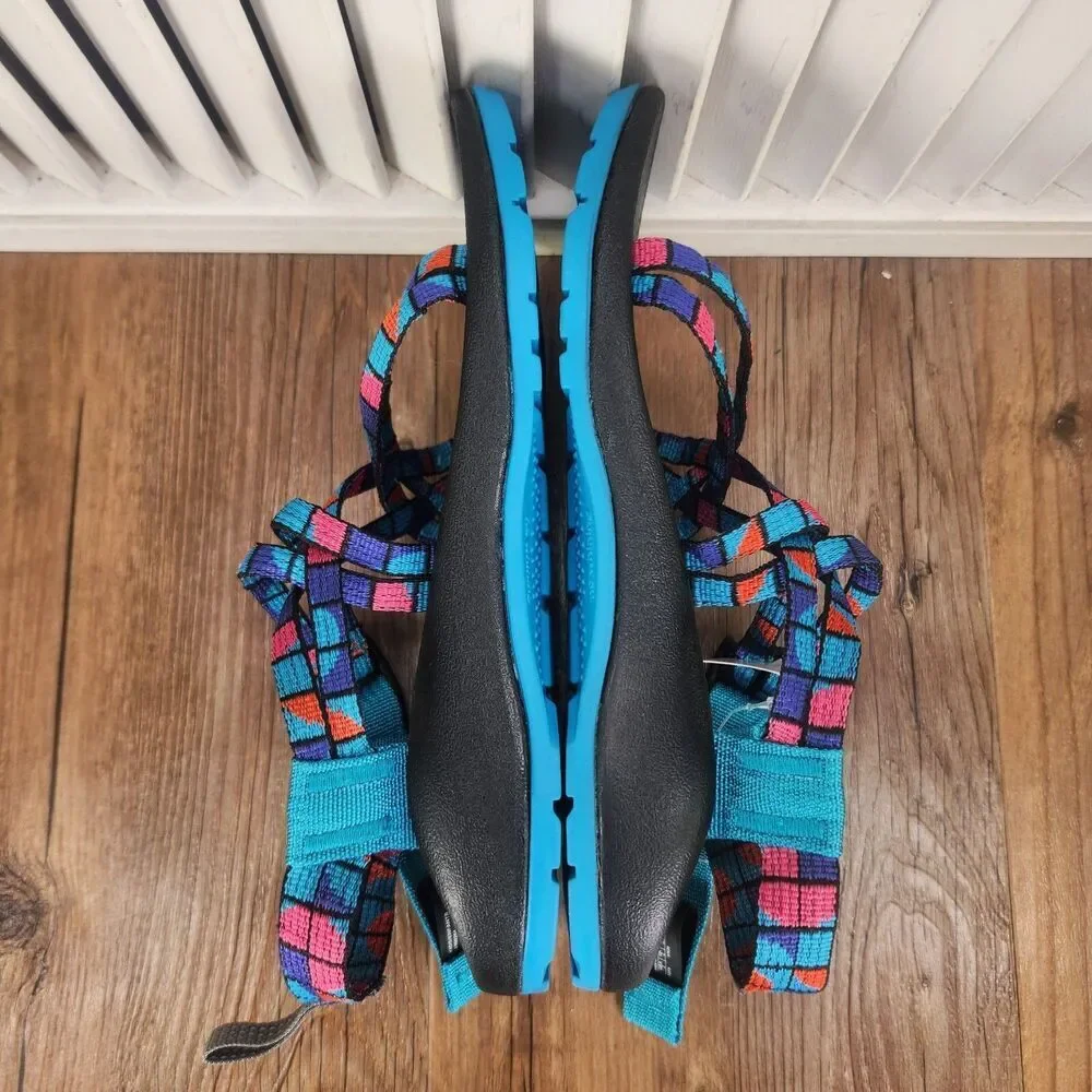 Chaco ZX/1 Ecotread Kids Sz 3 M Break Teal Hiking Beach Strappy Sandals J180264